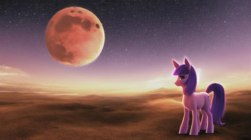 01877-308060871-pony, cute, 3d, sunset, mars, big moon, sky, stars, purple girl.png